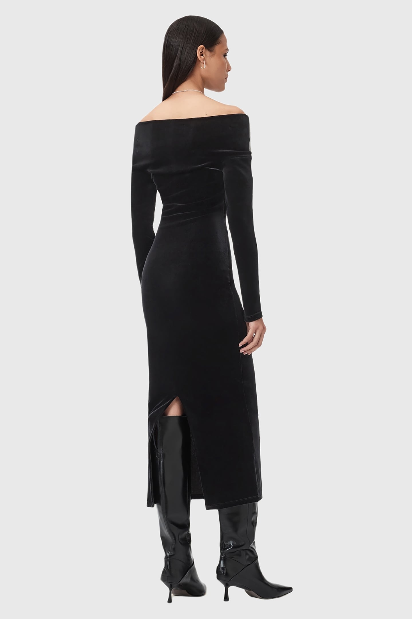 DELTA VELVET DRESS BLACK 6
