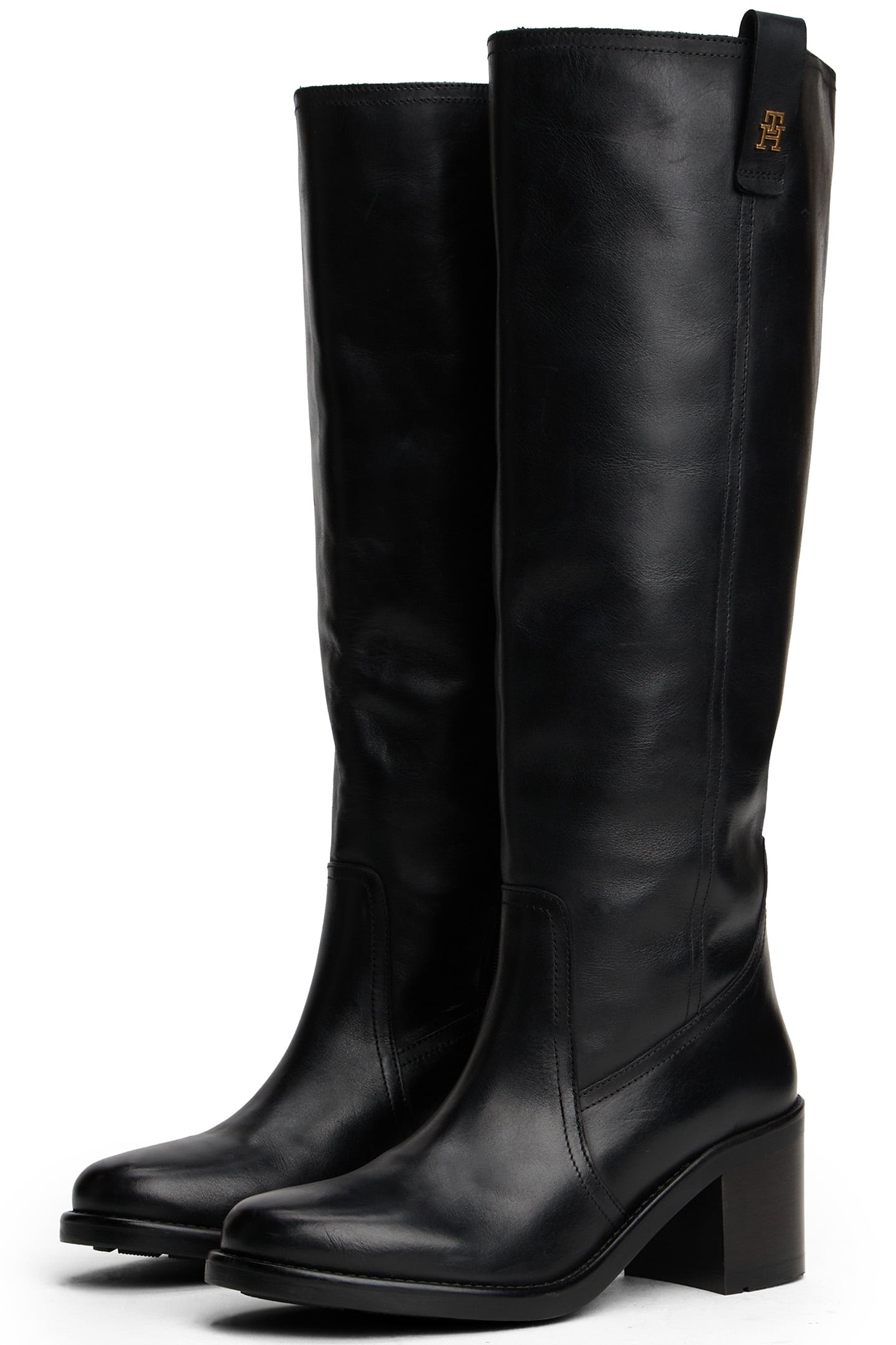 RIDING LEATHER LONG BOOTS BLACK 3