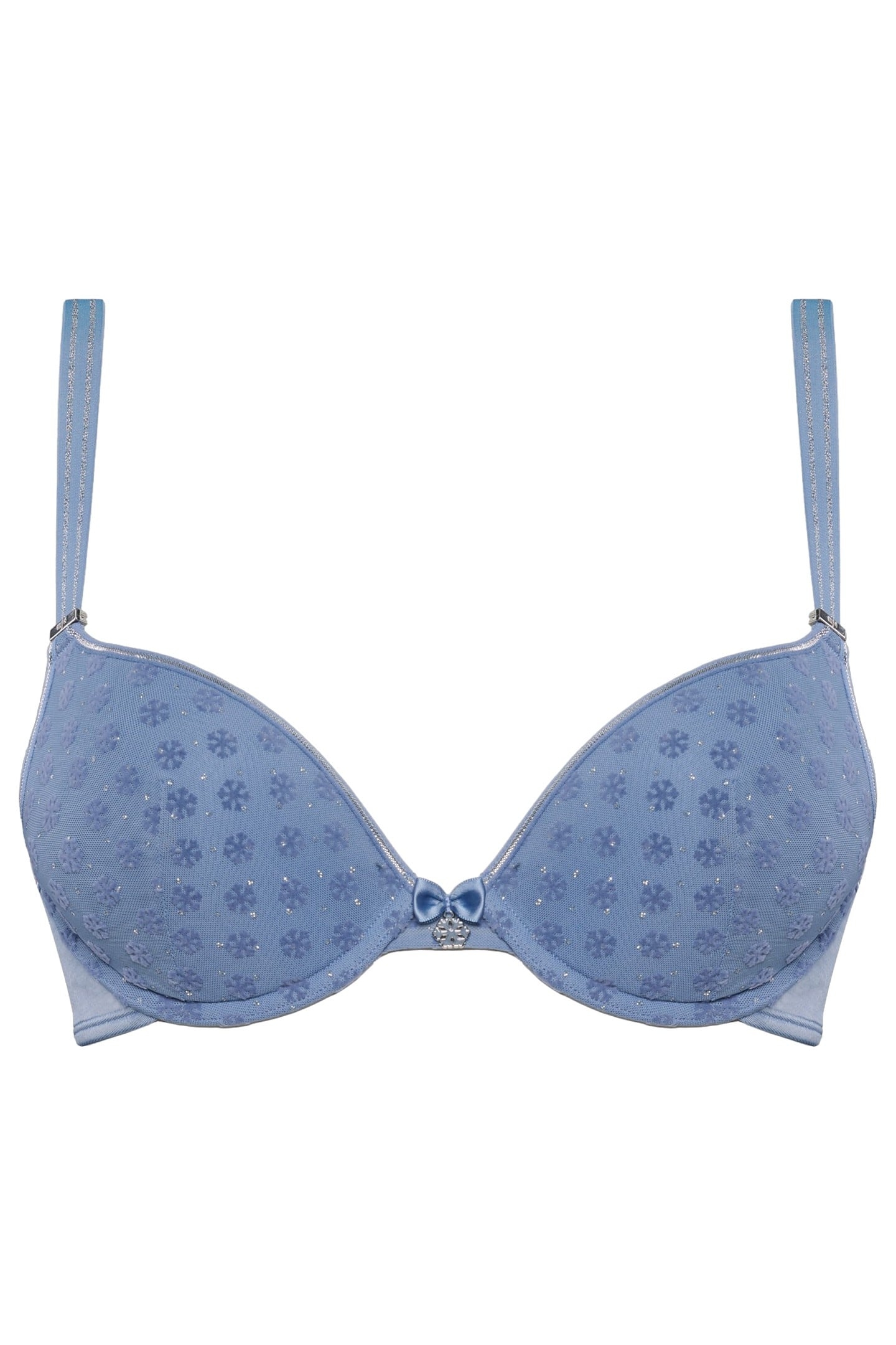 SNOWFLAKE POWDER BLUE PUSH UP BRA 5
