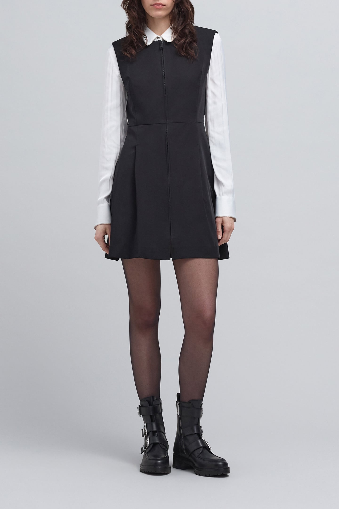 BLACK ZIP DRESS WITH TECHNICAL SPIRIT 3