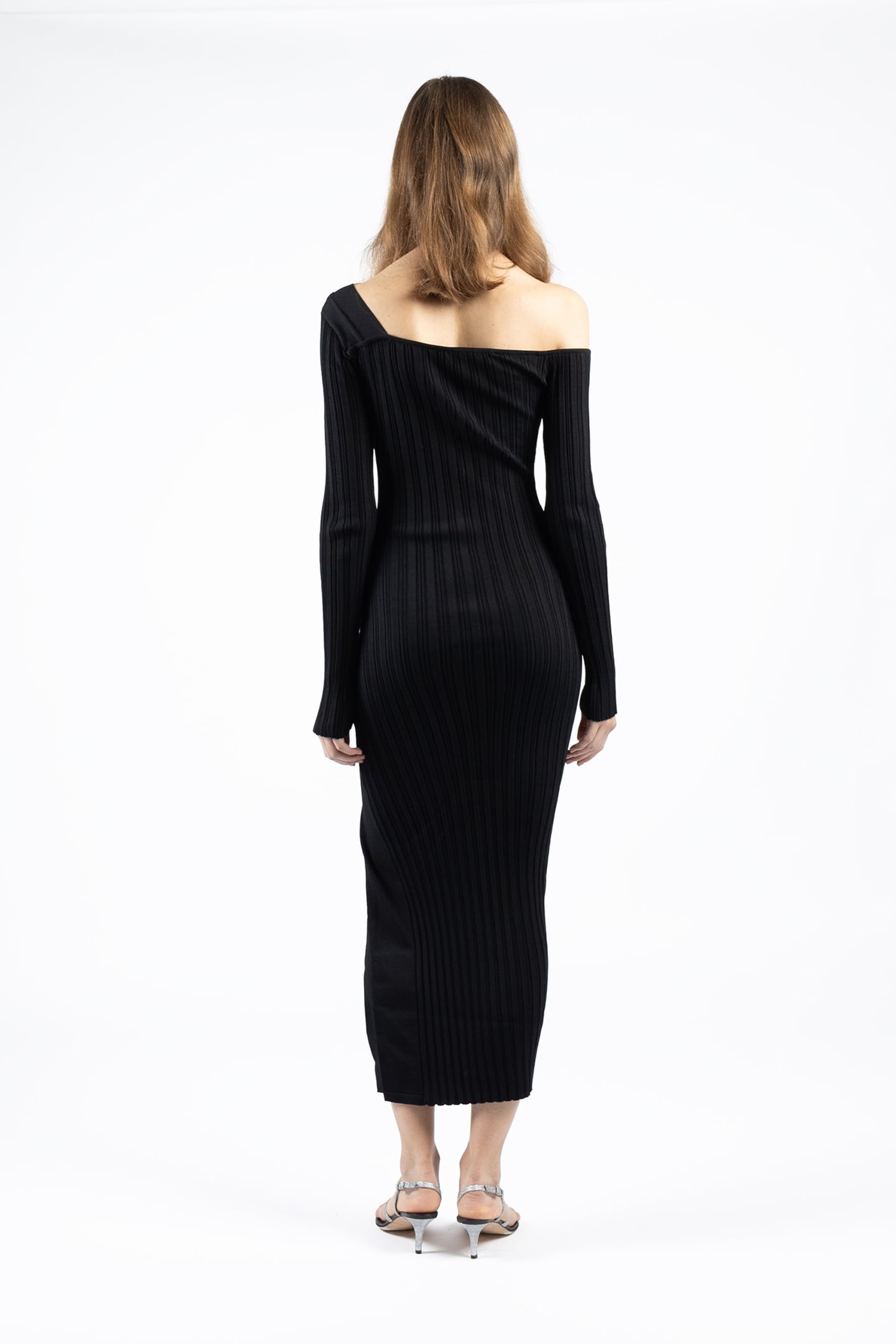 ASYMETRIC FITTED DRESS BLACK 2