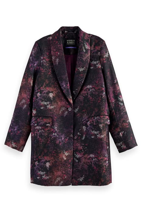 LONGER LENGTH PRINTED BLAZER MIDNIGHT SLATE by Scotch & Soda