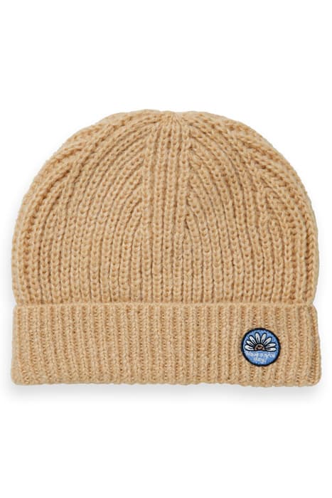 RIB KNIT BEANIE SAND MELANGE by Scotch & Soda