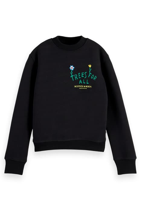 TREES FOR ALL - KIDS UNISEX ARTWORK SWEATSHIRT BLACK by Scotch & Soda