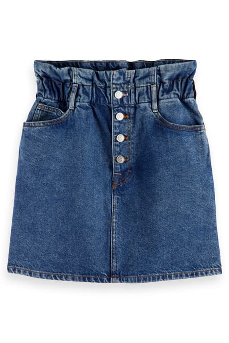 WASHED DENIM PAPER BAG MINI SKIRT A NEW VIEW by Scotch & Soda