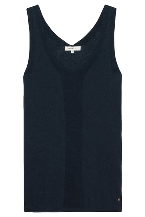 FIJNGEBREIDE SINGLET MET V-HALS NIGHT SKY by Sandwich