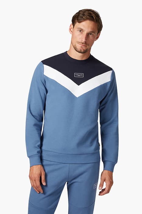 CAVALLARO SPORT R-NECK SWEAT DENIM BLUE by Cavallaro Napoli