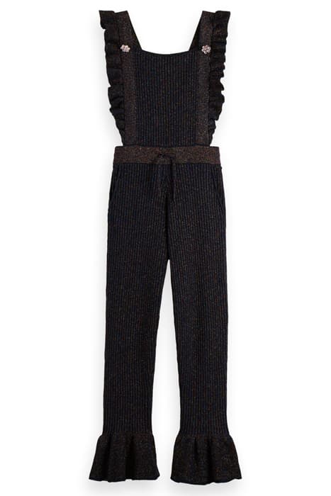 RUFFLE LUREX KNIT JUMPSUIT NIGHT MELANGE by Scotch & Soda