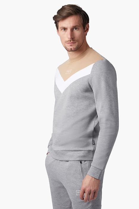 CAVALLARO SPORT R-NECK SWEAT LIGHT GREY MELANGE by Cavallaro Napoli