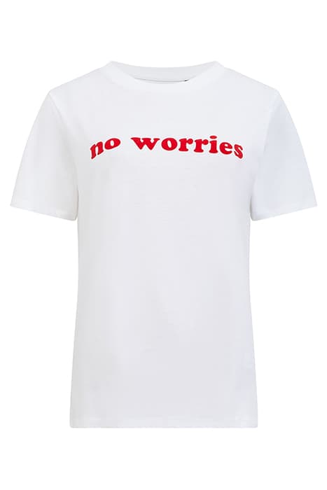 NO WORRIES TEE WHITE by French Connection