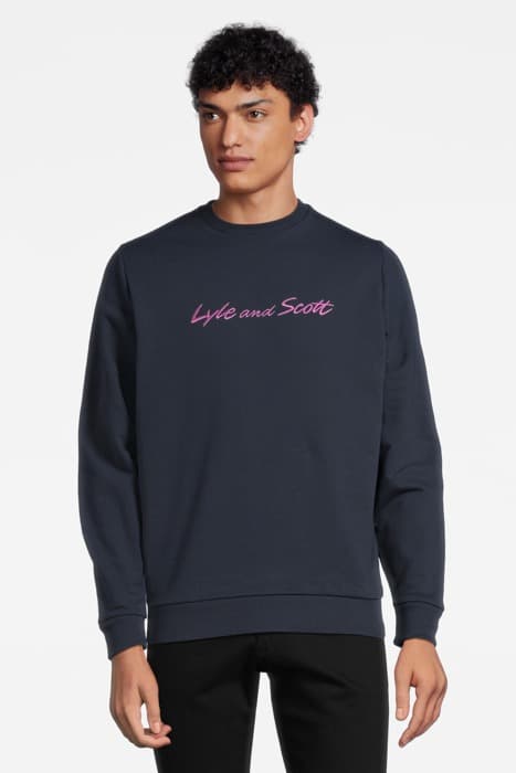 SCRIPT SWEATSHIRT DARK NAVY by Lyle & Scott