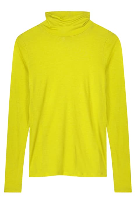 TOP TURTLENECK WOOL BLEND JERSEY CITRUS by Summum Woman