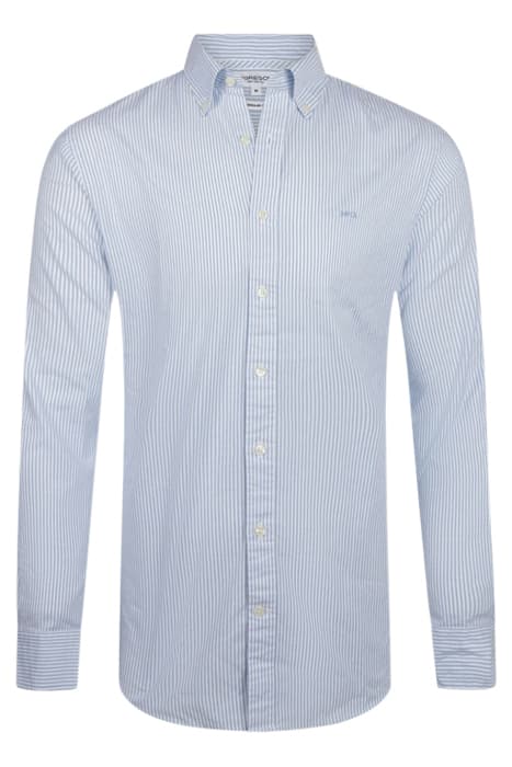 STRETCH OXFORD SHIRT SMALL STRIPE LIGHT BLUE by McGregor