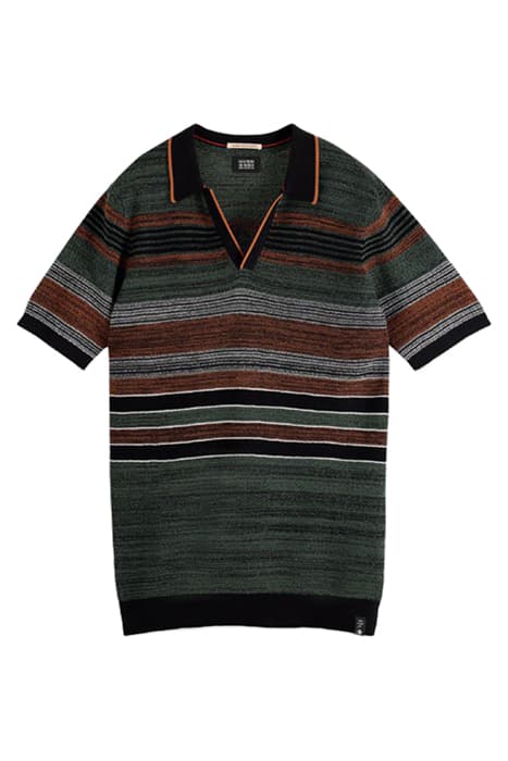 STRUCTURE KNITTED STRIPED POLO MULTI STRIPE by Scotch & Soda