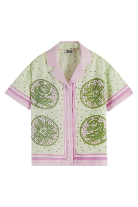 PLACED ALL-OVER PRINTED SHORT-SLEEVED SHIRT BANDANA PATCHWOR by Scotch & Soda