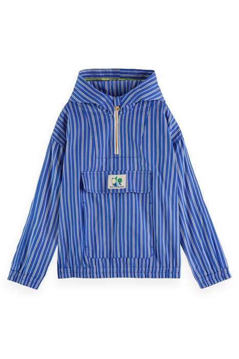 YARN-DYED STRIPE WOVEN ANORAK BLUE STRIPE by Scotch & Soda