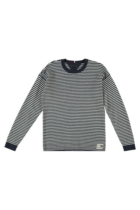 EO/ STRIPED SWEATER TWILIGHT NAVY by Tommy Hilfiger