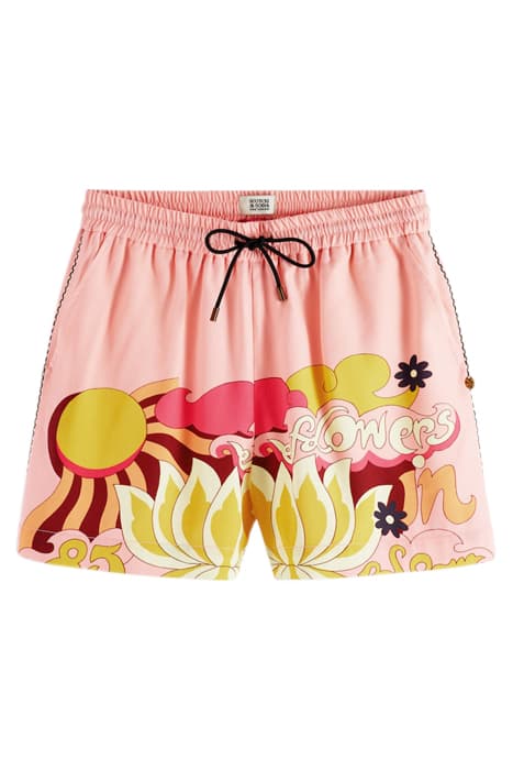 MID RISE PRINTED SHORTS BLUSH PEACH by Scotch & Soda