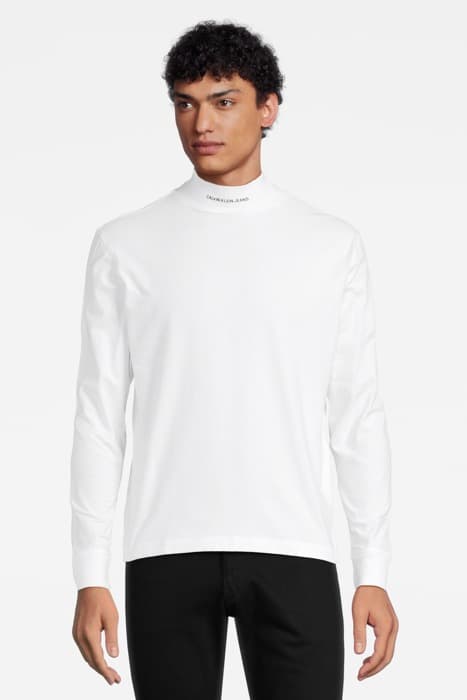 EO/ LS HIGH NECK TEE BRIGHT WHITE by Calvin Klein