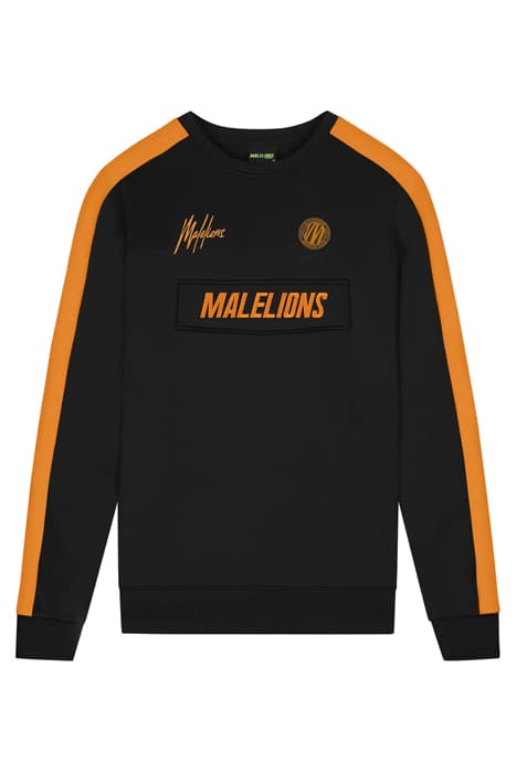 MALELIONS SPORT ACADEMY CREWNECK BLACK/ORANGE by Malelions