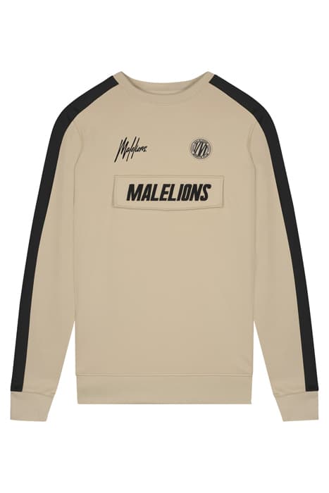 MALELIONS SPORT ACADEMY CREWNECK SAND/BLACK by Malelions