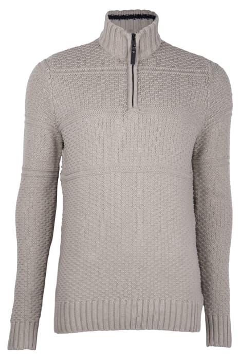 LAUST HALF ZIP KM F22 BEIGE MELANGE by Signal