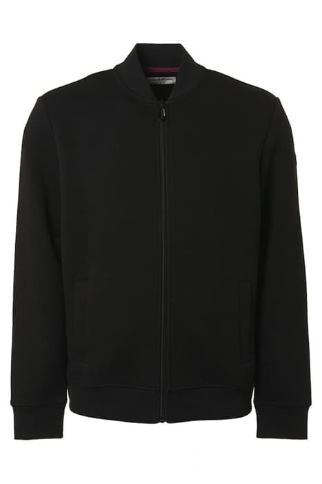 SWEATER FULL ZIPPER DOUBLE LAYER JACQUARD BLACK by No Excess