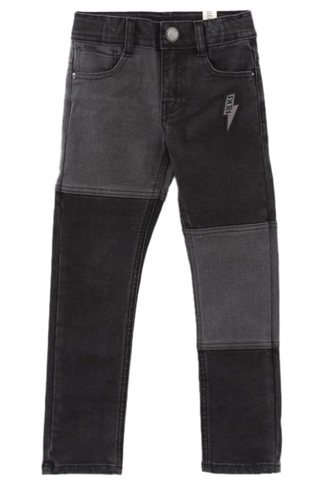 BOYS’ BLACK PATCHWORK-LOOK SLIM JEANS BLACK by IKKS