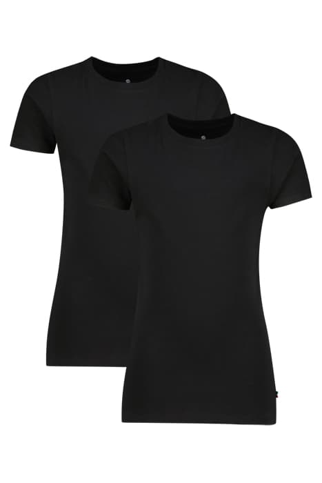 T-SHIRT ROUND NECK (2-PACK) DEEP BLACK by Vingino