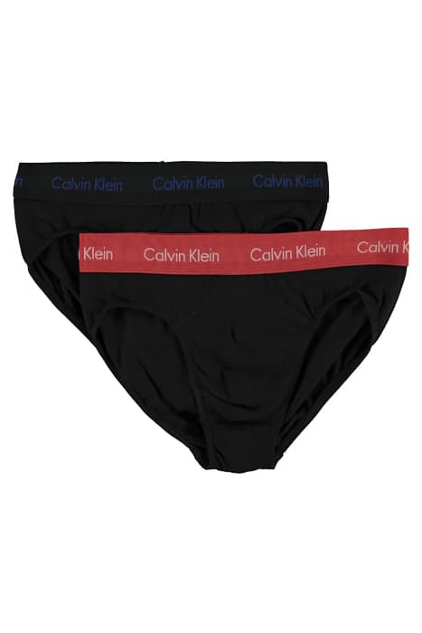 2PK HIP BRIEF BLCK KETTLE BLUE/BLCK STRAWB FIELD by Calvin Klein