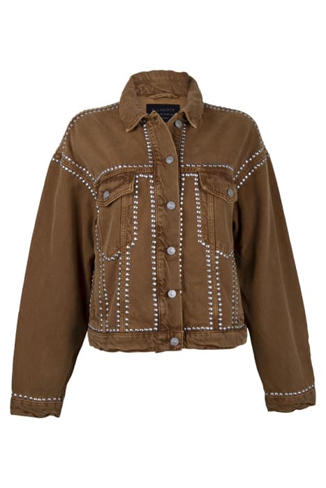 BELLA STUDDED JACKET LIGHT BROWN by AllSaints