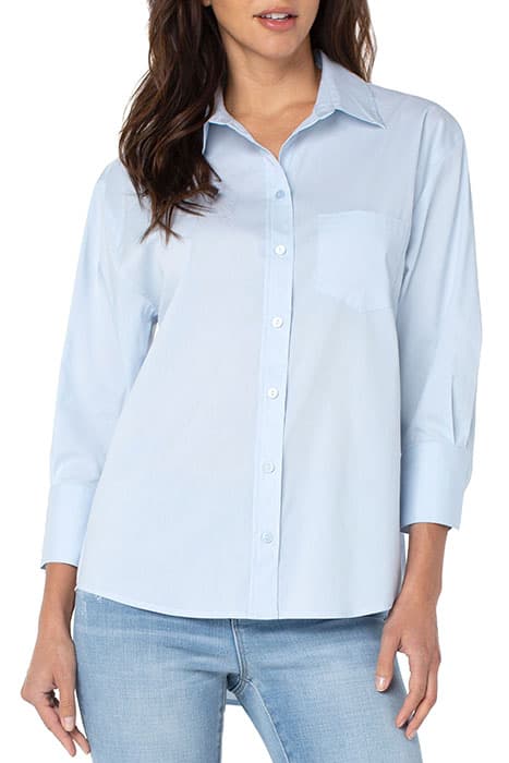 OVERSIZED CLASSIC BUTTON DOWN SKY BLUE by Liverpool