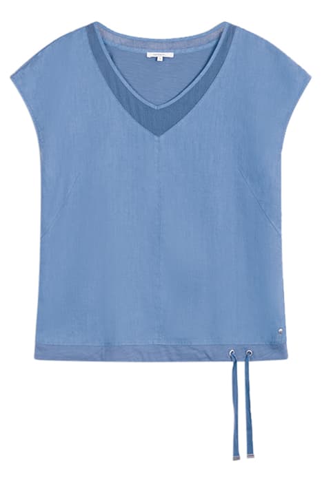 T-SHIRT WITH MESH DETAILS EVENING BLUE by Sandwich