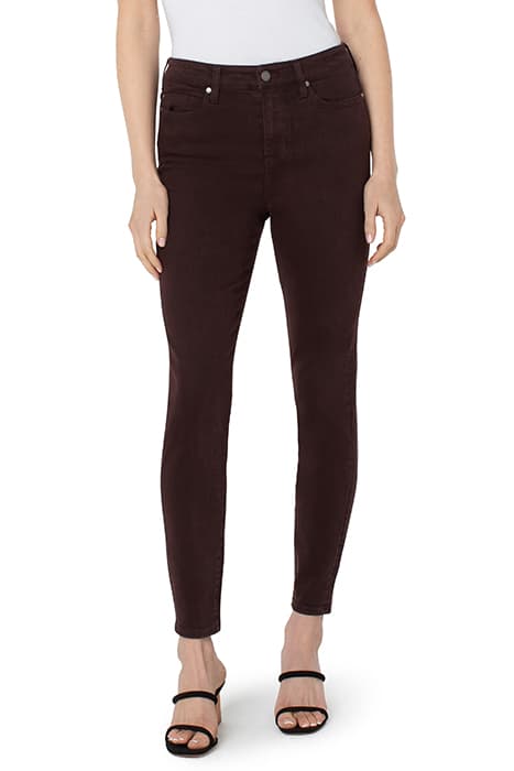 ABBY HIGH RISE ANKLE SKINNY ROOT BEER by Liverpool