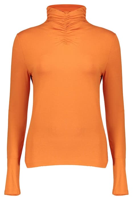 TOP SOLID WITH GATHERING ORANGE by Geisha