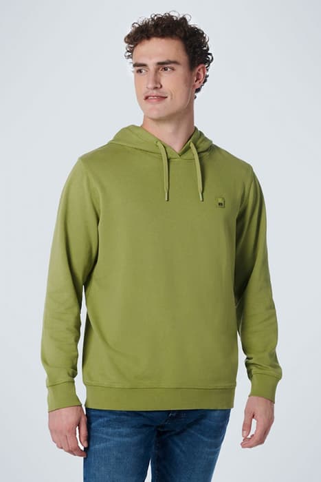 SWEATER HOODED STONE WASHED LIGHT GREEN by No Excess