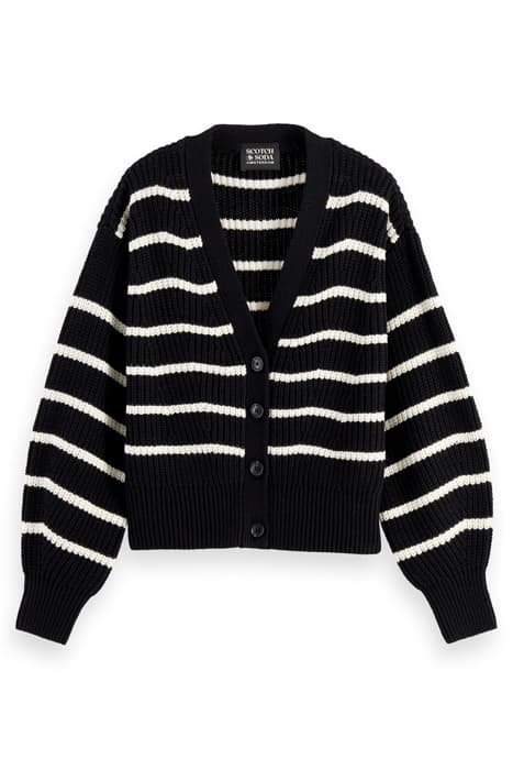 KNITTED CARDIGAN WITH PUFFY SLEEVES COMBO T by Scotch & Soda