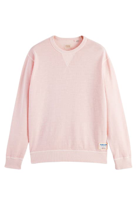 GARMENT-DYED STRUCTURED SWEATSHIRT ROSE by Scotch & Soda