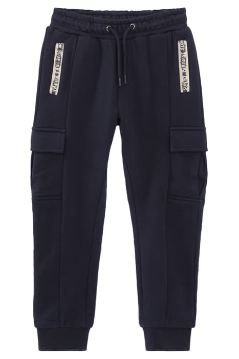 BOYS’ NAVY SWEATSHIRT FABRIC COMBAT-STYLE JOGGERS by IKKS