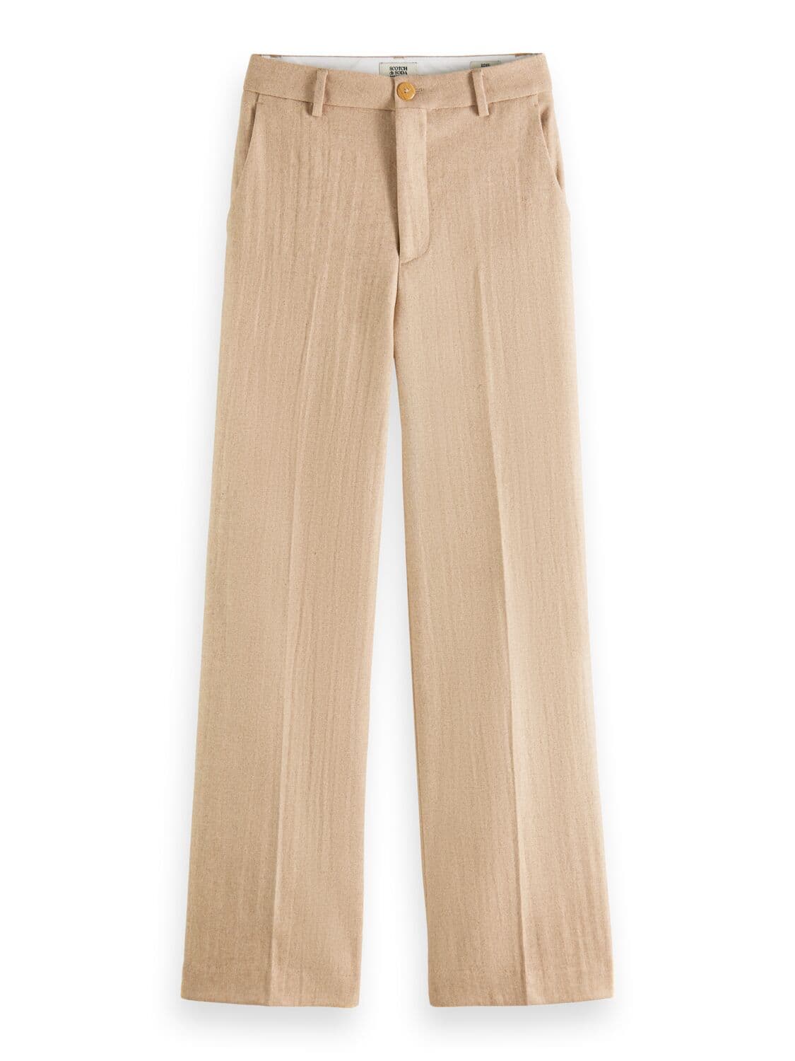 EDIE - HIGH RISE WIDE-LEG TROUSERS IN STRUCTURED QUALITY POR by Scotch & Soda