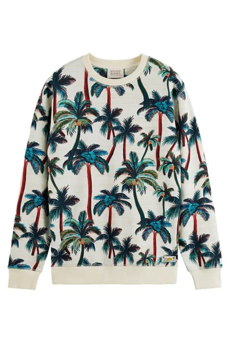 PRINTED SWEATSHIRT OFFWHITE PALMTREES AOP by Scotch & Soda