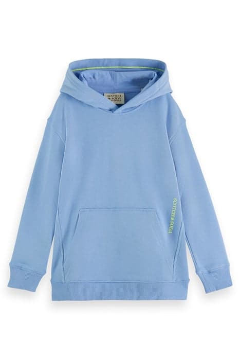 OVERSIZED-FIT CLASSIC HOODIE IN ORGANIC COTTON CORNFLOWER by Scotch & Soda