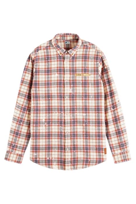 REGULAR-FIT DOUBLE-LAYERED CHECKED SHIRT COMBO A by Scotch & Soda