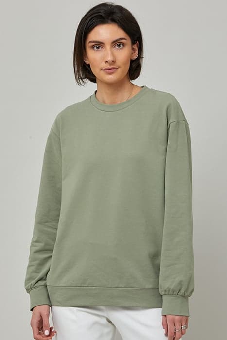 KHLOE SWEAT TEA-GREEN SHIRT TEA GREEN by Helen McAlinden