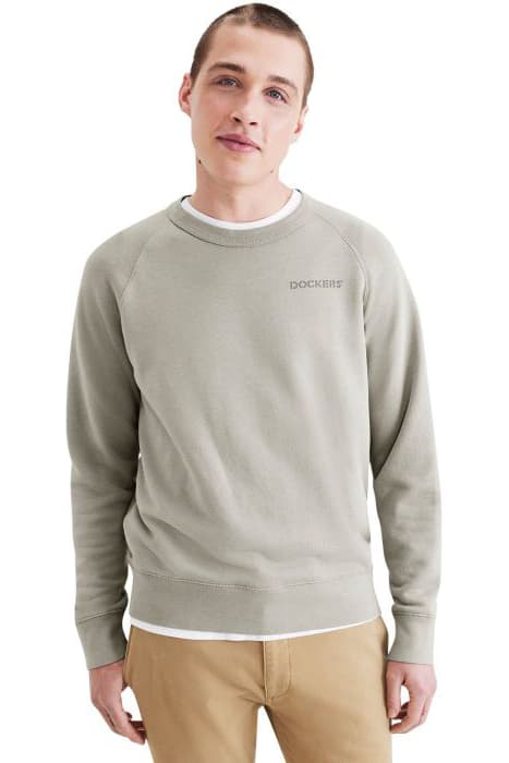 ORIGINAL CREW SWEATSHIRT STENCIL LOGO FOREST FOG (BURMA GRAY by Dockers