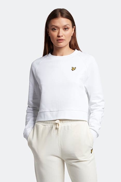 CROPPED SWEATSHIRT WHITE by Lyle & Scott