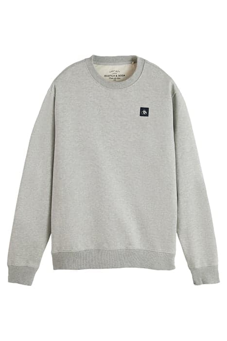 ESSENTIALS - ORGANIC COTTON FELPA CREWNECK SWEATSHIRT GREY M by Scotch & Soda