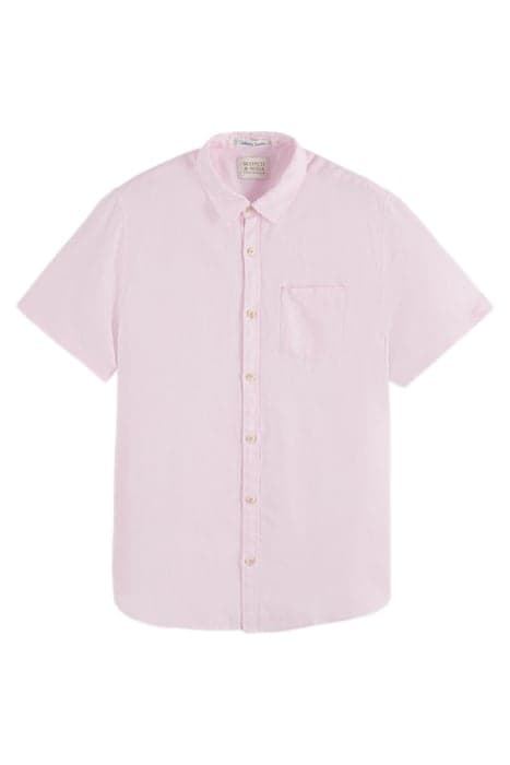 SHORT SLEEVE LINEN SHIRT ROSE by Scotch & Soda