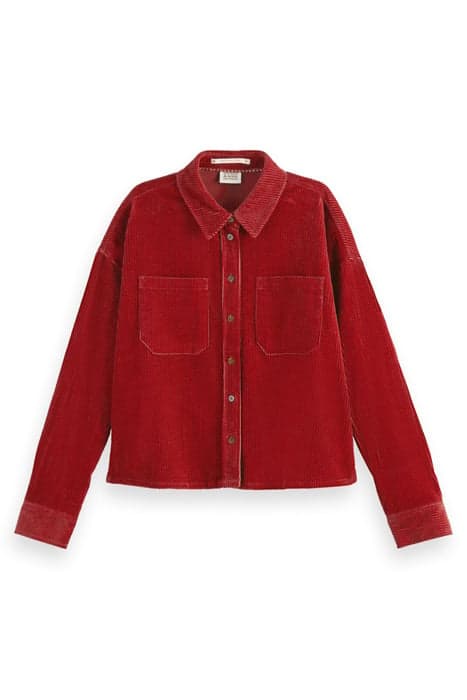 CORDUROY BOXY SHIRT DEEP RASPBERRY by Scotch & Soda