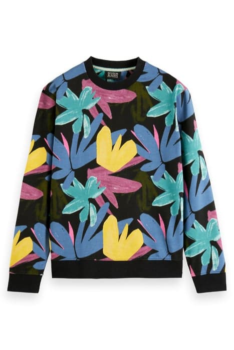 PRINTED CREWNECK FELPA SWEATSHIRT IN ORGANIC COTTON COMBO A by Scotch & Soda